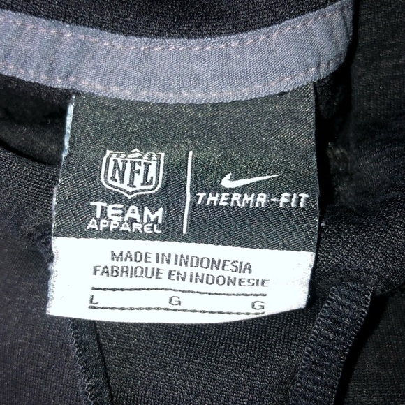 Nike X NFL Team Apperal Raiders Therma Fit Fleece Hoodie Black Large - Picture 6 of 6